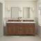James Martin Vanities 72''Double Vanity, Mid-Century Walnut w/ 3 CM White Zeus Quartz Top 424-V72-WLT-3WZ - alternate 6